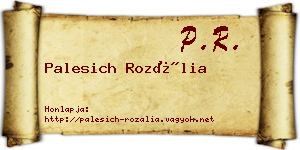 Palesich Rozália névjegykártya