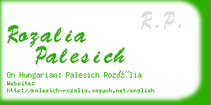 rozalia palesich business card